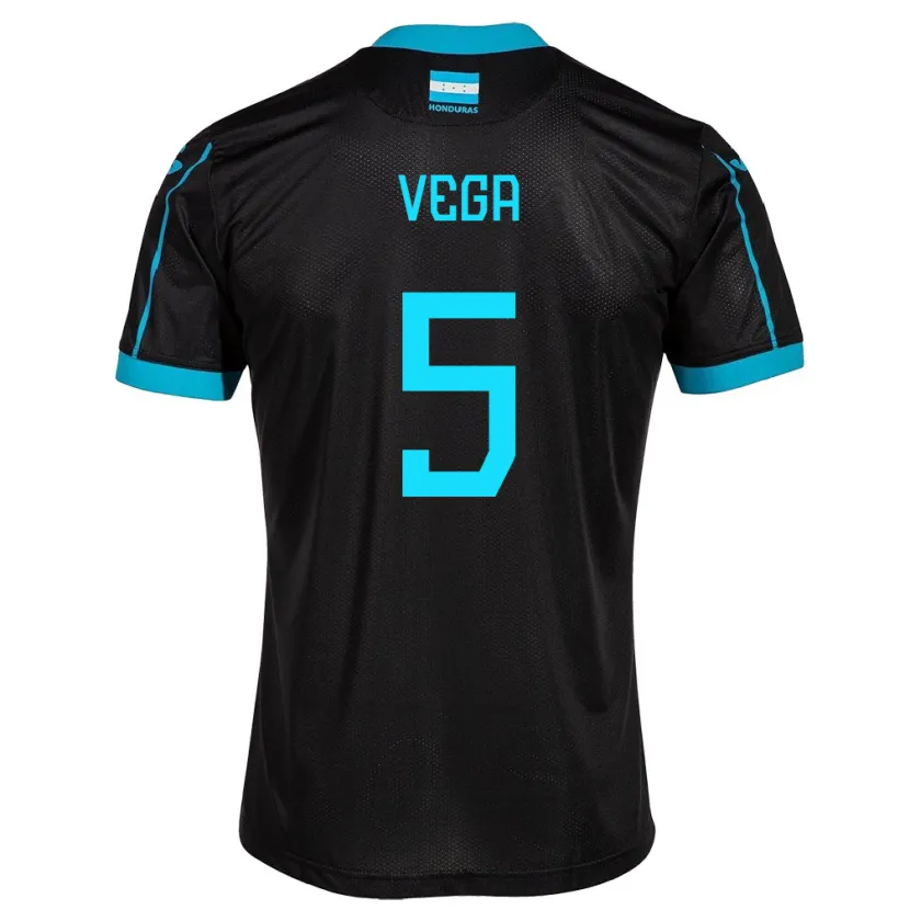Danxen Heren Honduras Luis Vega #5 Zwart Uitshirt Uittenue 24-26 T-Shirt
