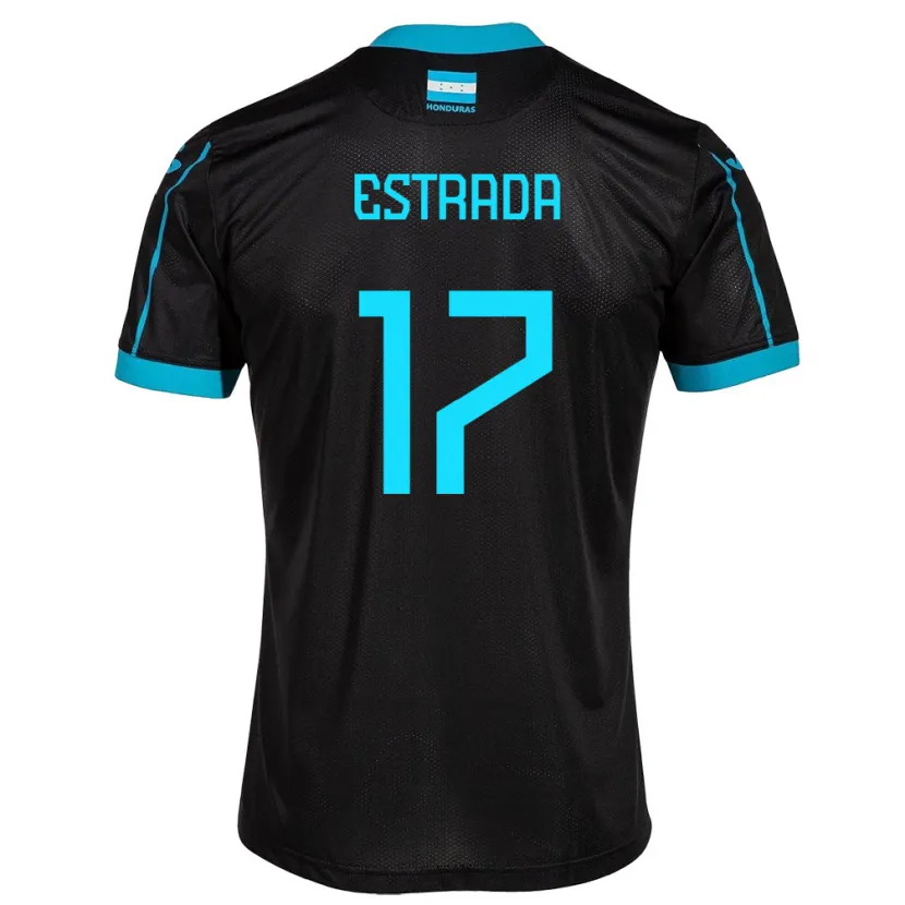 Danxen Heren Honduras Saúl Estrada #17 Zwart Uitshirt Uittenue 24-26 T-Shirt