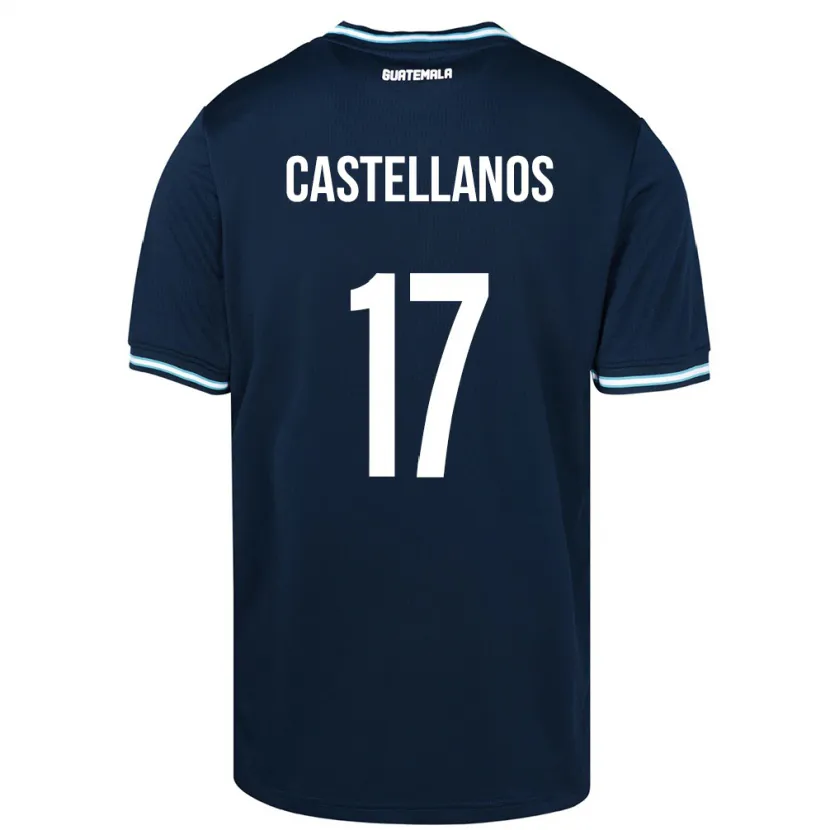 Danxen Heren Guatemala Óscar Castellanos #17 Blauw Uitshirt Uittenue 24-26 T-Shirt