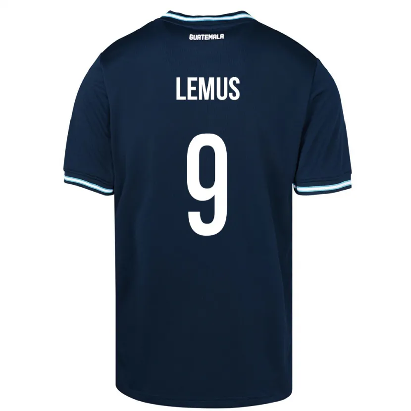 Danxen Heren Guatemala Erick Lemus #9 Blauw Uitshirt Uittenue 24-26 T-Shirt