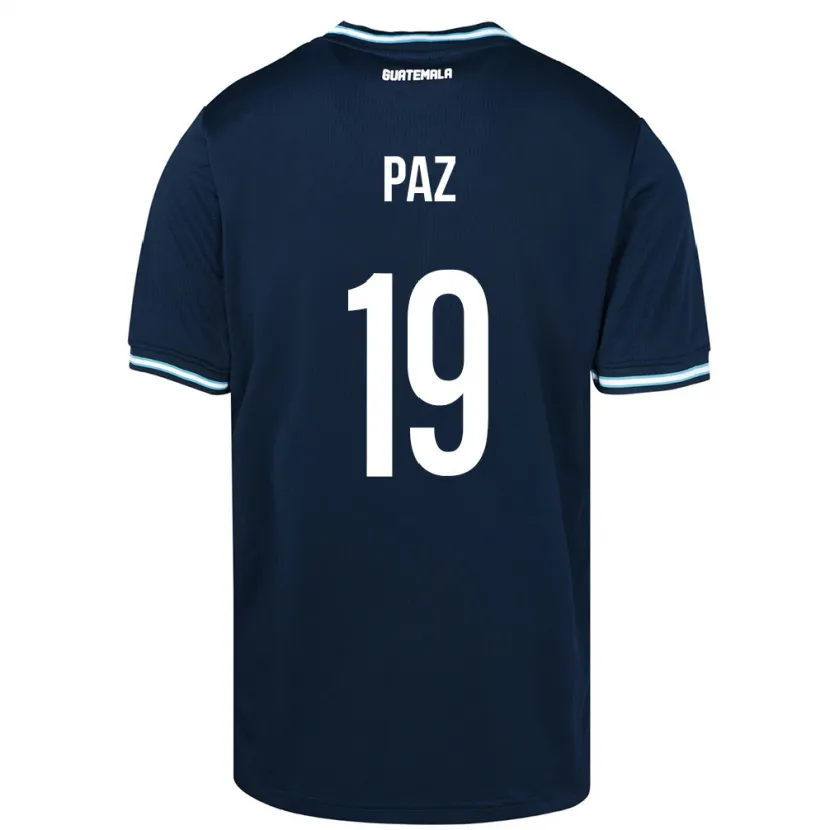 Danxen Heren Guatemala Vidal Paz #19 Blauw Uitshirt Uittenue 24-26 T-Shirt