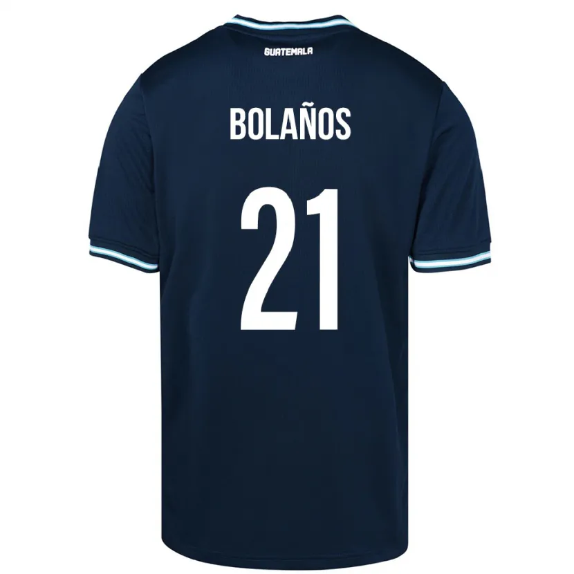 Danxen Heren Guatemala Diego Bolaños #21 Blauw Uitshirt Uittenue 24-26 T-Shirt