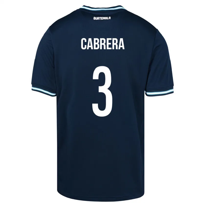Danxen Heren Guatemala Gabriel Cabrera #3 Blauw Uitshirt Uittenue 24-26 T-Shirt