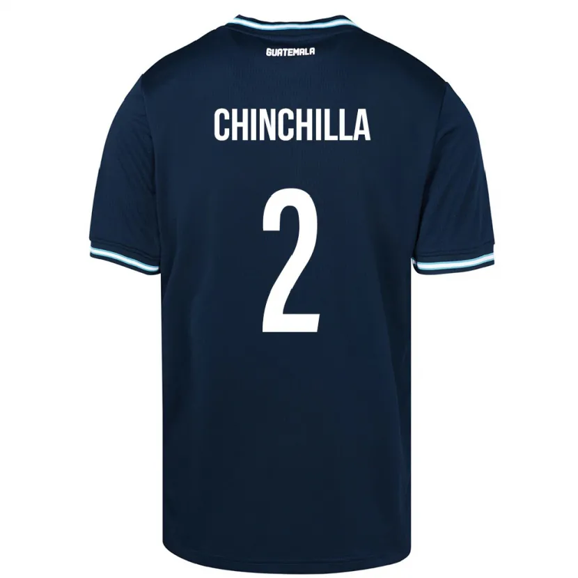 Danxen Heren Guatemala Nicolás Chinchilla #2 Blauw Uitshirt Uittenue 24-26 T-Shirt