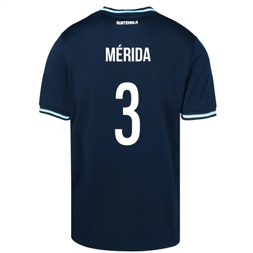 Danxen Heren Guatemala Daniel Mérida #3 Blauw Uitshirt Uittenue 24-26 T-Shirt