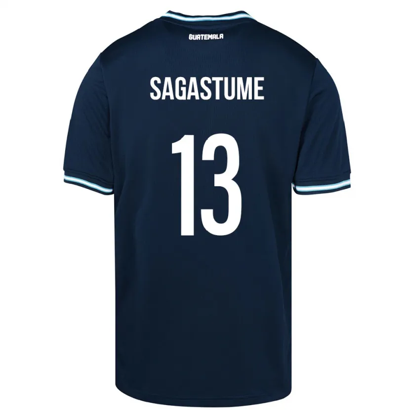 Danxen Heren Guatemala Selvin Sagastume #13 Blauw Uitshirt Uittenue 24-26 T-Shirt