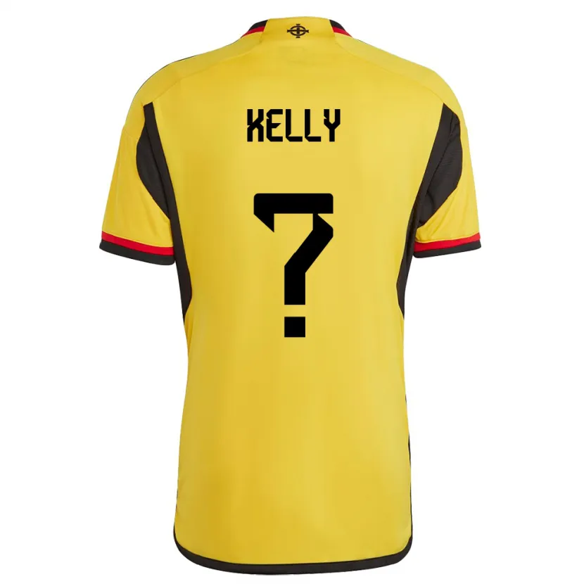 Danxen Heren Noord-Ierland Patrick Kelly #0 Wit Uitshirt Uittenue 24-26 T-Shirt