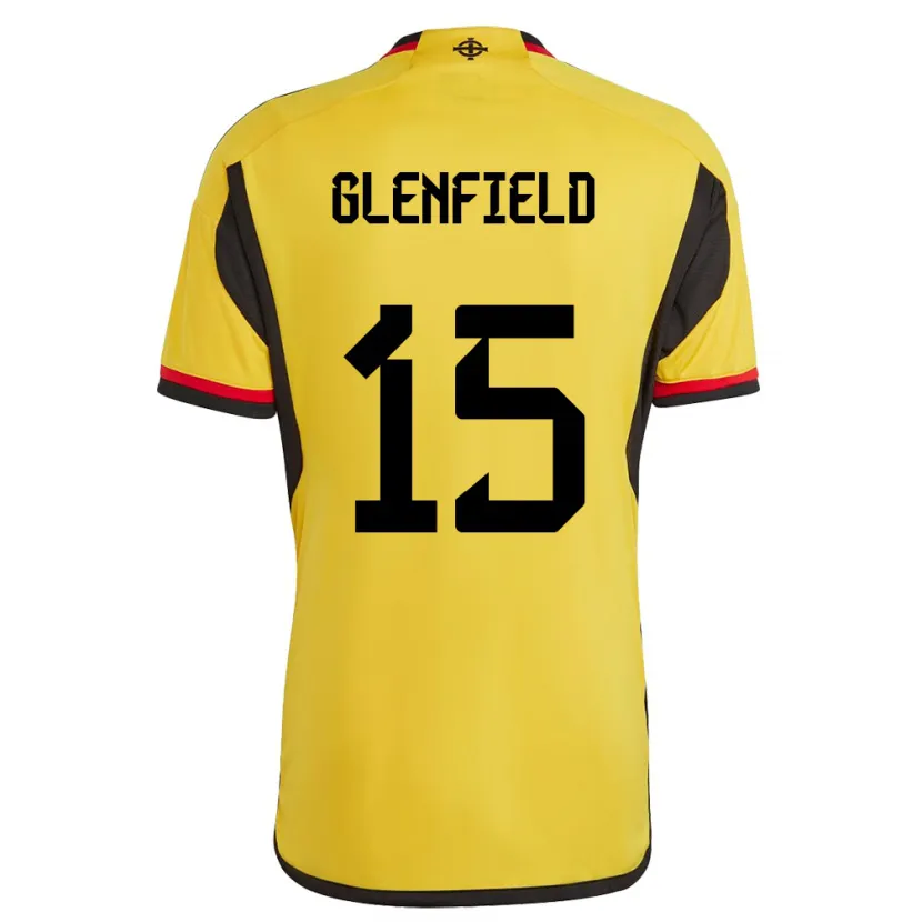 Danxen Heren Noord-Ierland Sam Glenfield #15 Wit Uitshirt Uittenue 24-26 T-Shirt