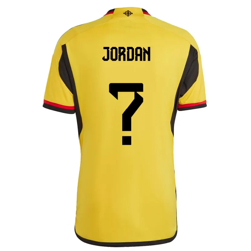 Danxen Heren Noord-Ierland Reece Jordan #0 Wit Uitshirt Uittenue 24-26 T-Shirt