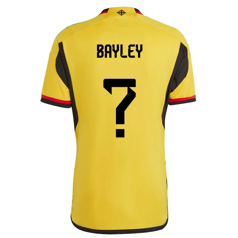Danxen Heren Noord-Ierland Bayley Mccann #0 Wit Uitshirt Uittenue 24-26 T-Shirt