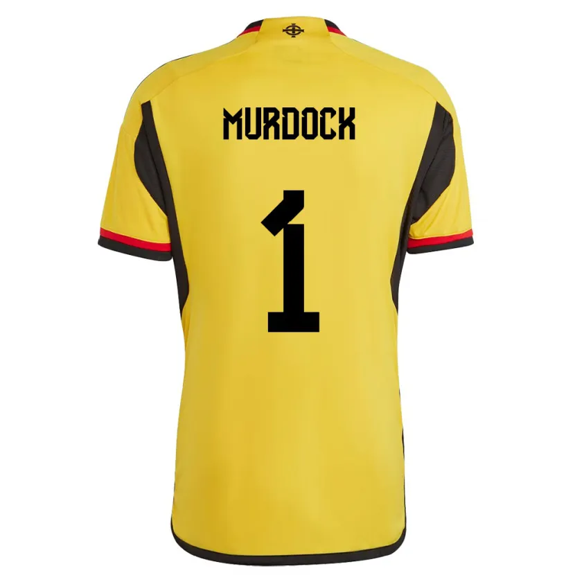 Danxen Heren Noord-Ierland Will Murdock #1 Wit Uitshirt Uittenue 24-26 T-Shirt