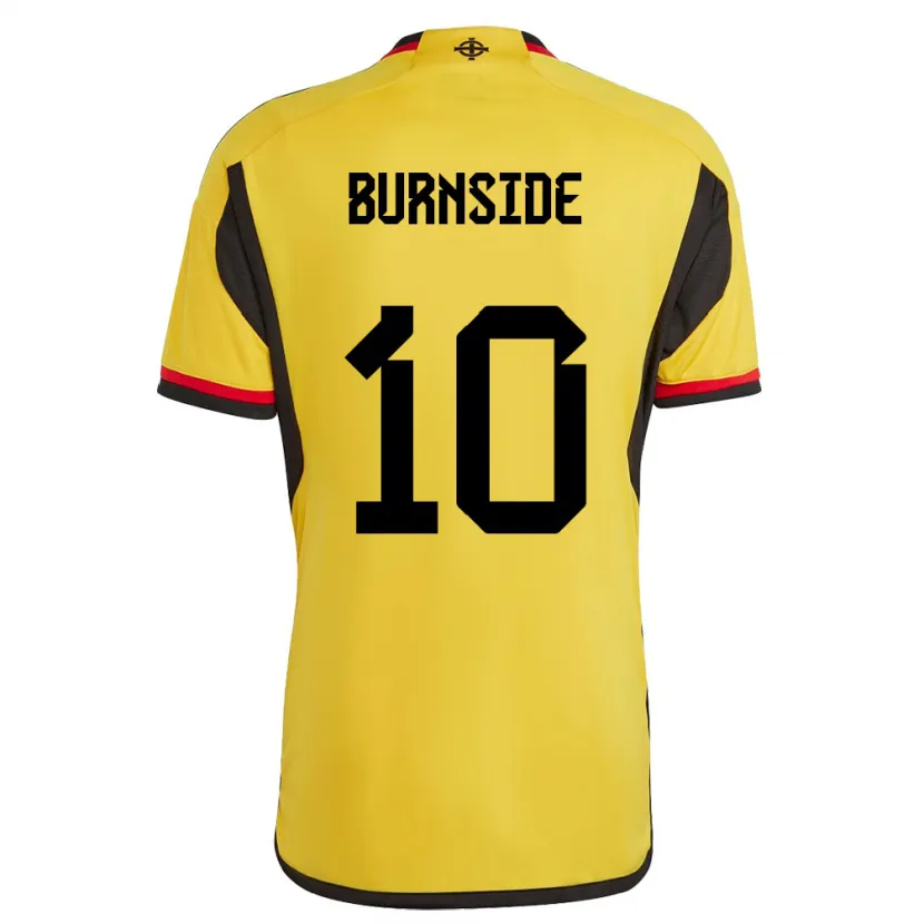 Danxen Heren Noord-Ierland Callum Burnside #10 Wit Uitshirt Uittenue 24-26 T-Shirt