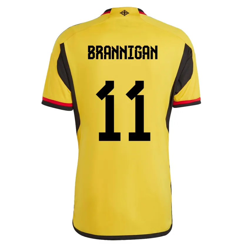 Danxen Heren Noord-Ierland Cole Brannigan #11 Wit Uitshirt Uittenue 24-26 T-Shirt