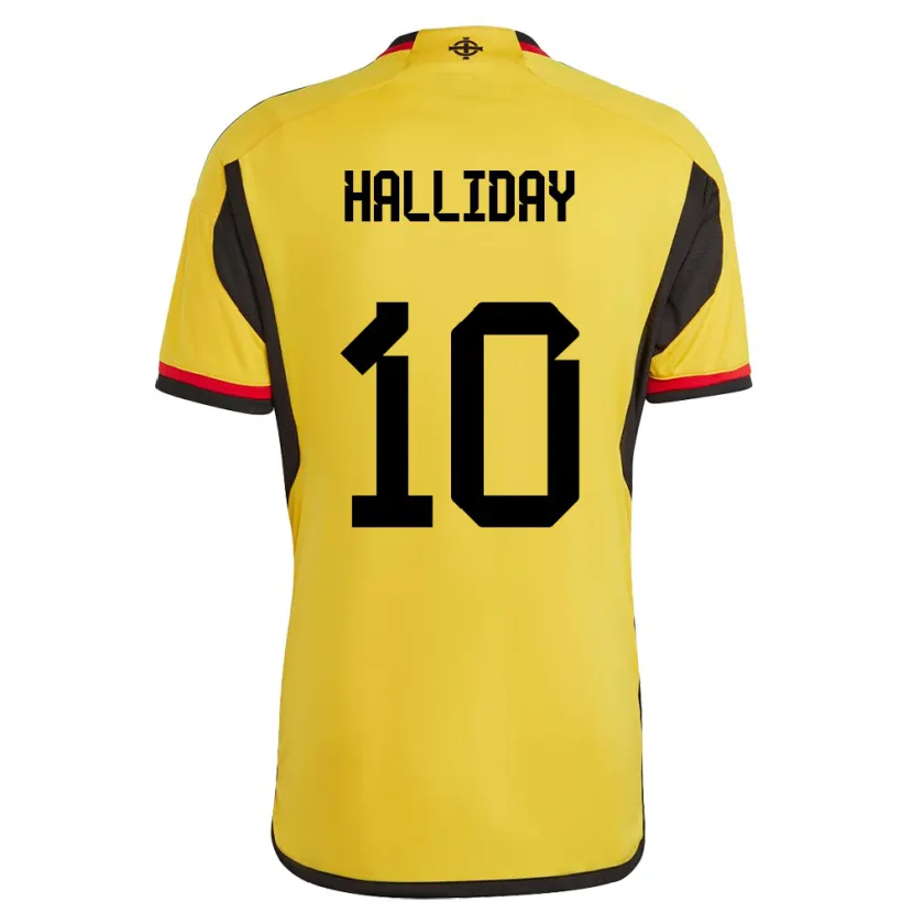 Danxen Heren Noord-Ierland Keri Halliday #10 Wit Uitshirt Uittenue 24-26 T-Shirt