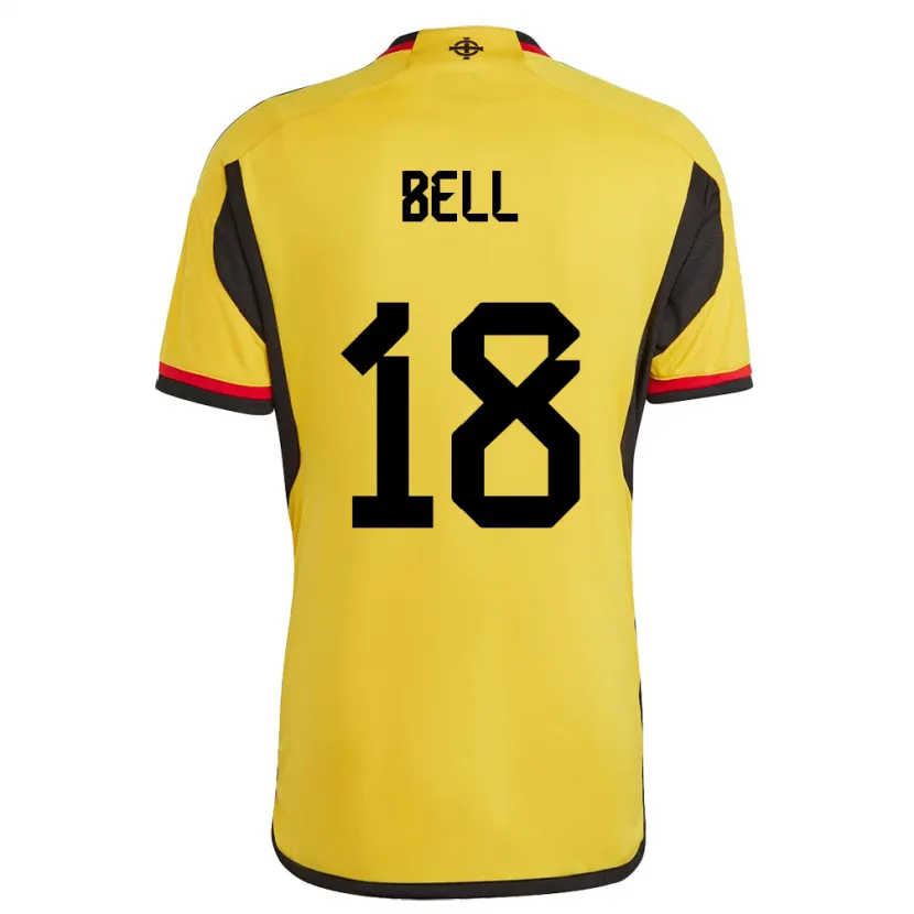 Danxen Heren Noord-Ierland Megan Bell #18 Wit Uitshirt Uittenue 24-26 T-Shirt