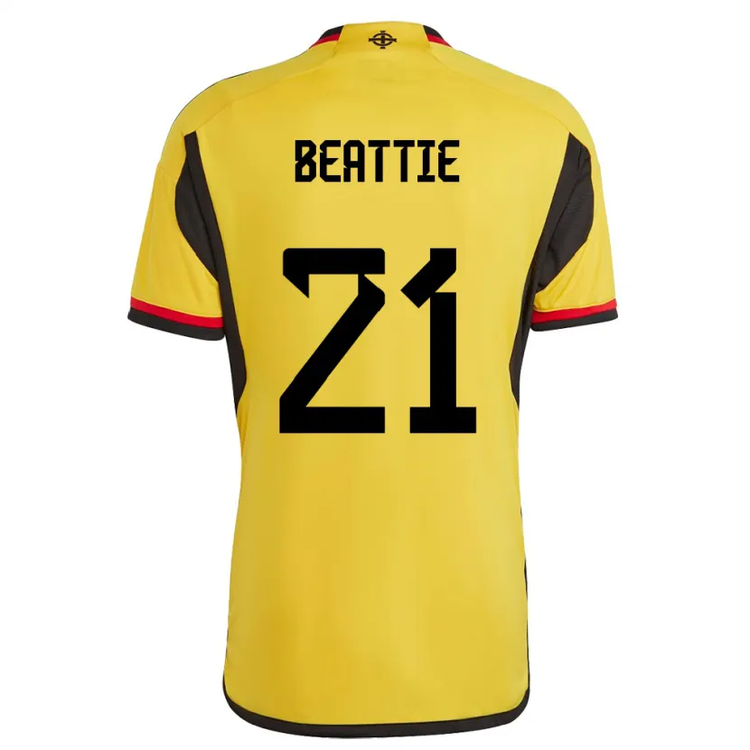 Danxen Heren Noord-Ierland Kerry Beattie #21 Wit Uitshirt Uittenue 24-26 T-Shirt