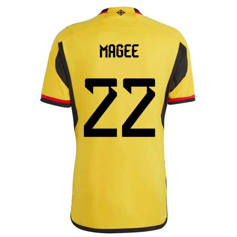 Danxen Heren Noord-Ierland Abbie Magee #22 Wit Uitshirt Uittenue 24-26 T-Shirt