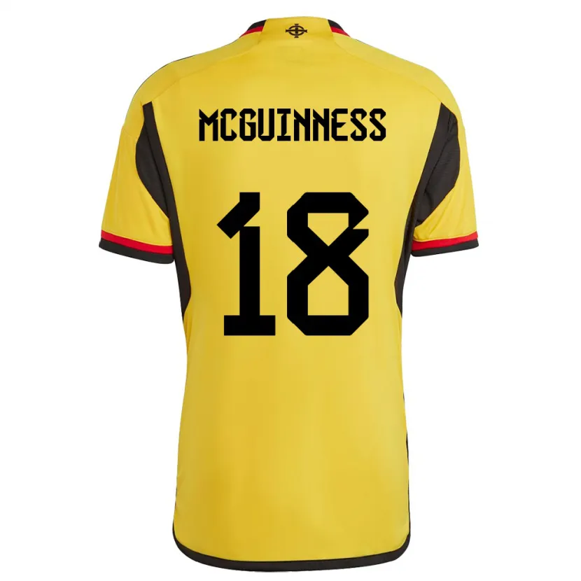 Danxen Heren Noord-Ierland Caitlin Mcguinness #18 Wit Uitshirt Uittenue 24-26 T-Shirt