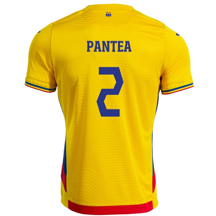 Danxen Dames Roemenië Alexandru Pantea #2 Geel Thuisshirt Thuistenue 24-26 T-Shirt