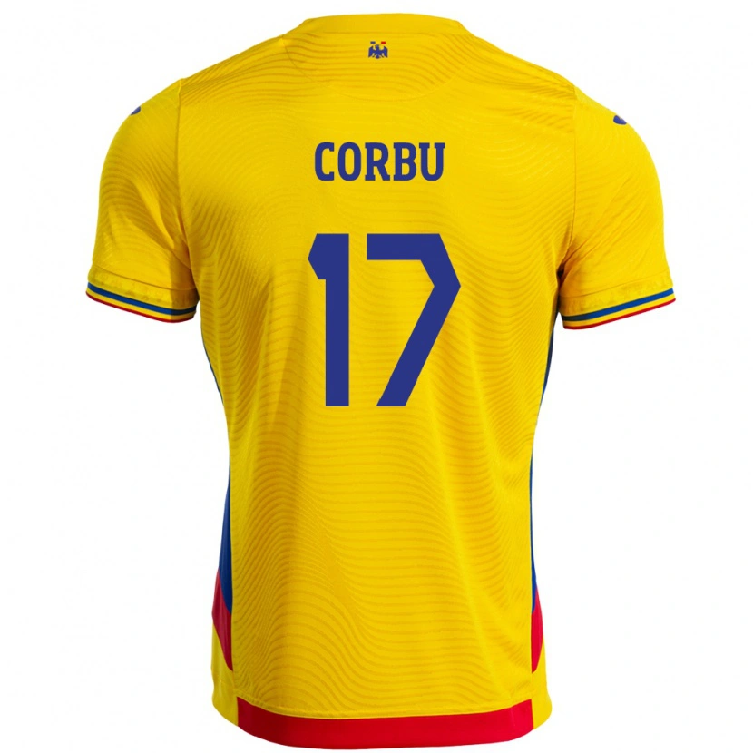 Danxen Dames Roemenië Marius Corbu #17 Geel Thuisshirt Thuistenue 24-26 T-Shirt