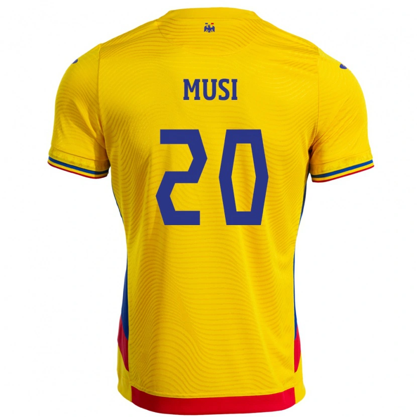 Danxen Dames Roemenië Alexandru Musi #20 Geel Thuisshirt Thuistenue 24-26 T-Shirt