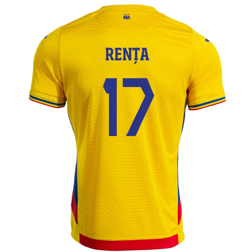 Danxen Dames Roemenië Denis Rența #17 Geel Thuisshirt Thuistenue 24-26 T-Shirt