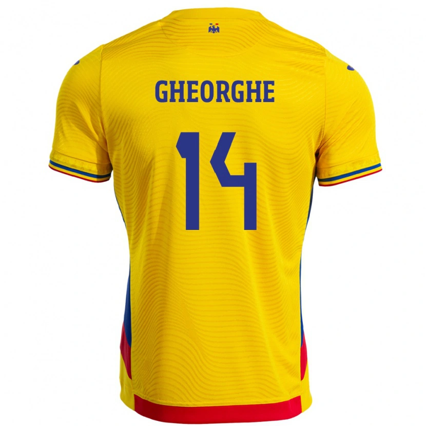 Danxen Dames Roemenië Costyn Gheorghe #14 Geel Thuisshirt Thuistenue 24-26 T-Shirt