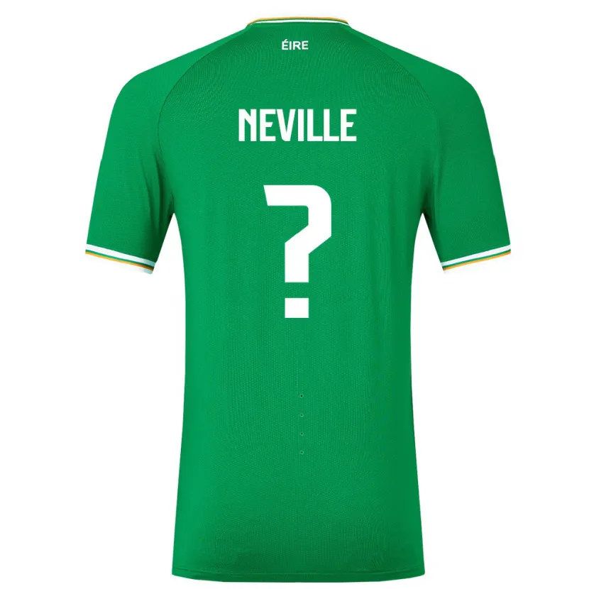 Danxen Dames Ierland Harvey Neville #0 Groente Thuisshirt Thuistenue 24-26 T-Shirt