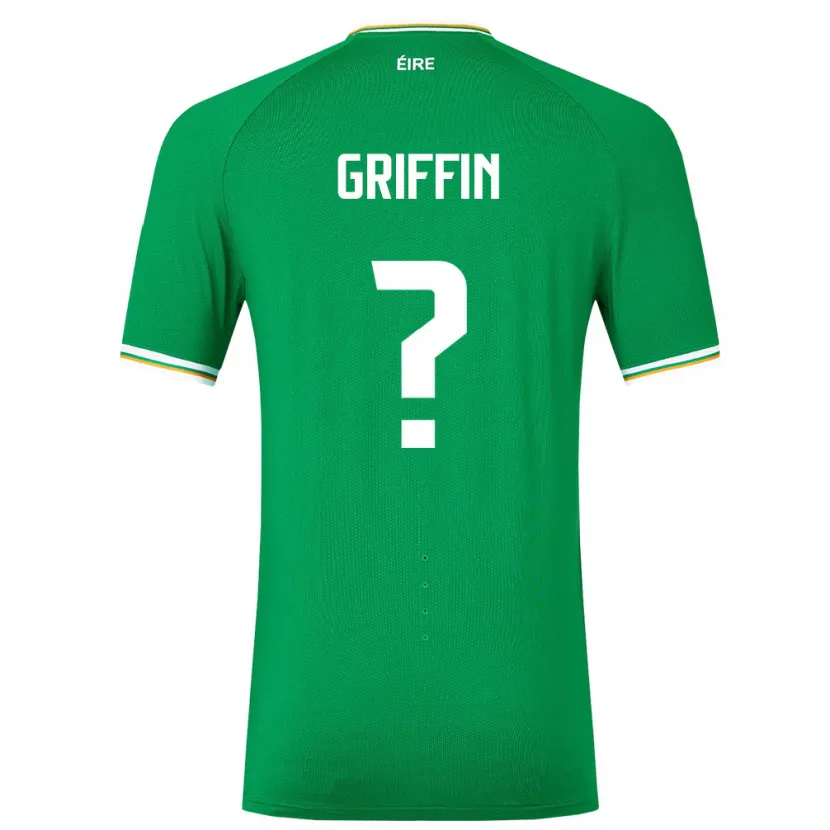 Danxen Dames Ierland Jake Griffin #0 Groente Thuisshirt Thuistenue 24-26 T-Shirt