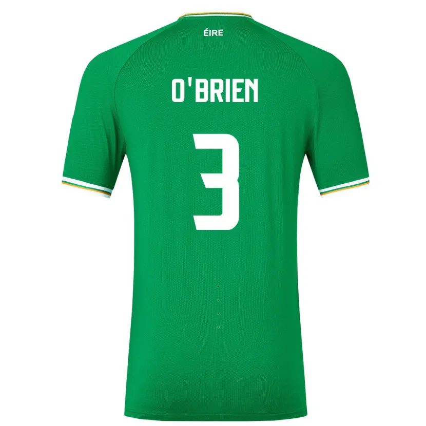 Danxen Dames Ierland Luke O'brien #3 Groente Thuisshirt Thuistenue 24-26 T-Shirt