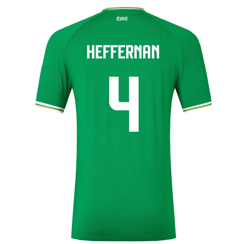 Danxen Dames Ierland Cathal Heffernan #4 Groente Thuisshirt Thuistenue 24-26 T-Shirt