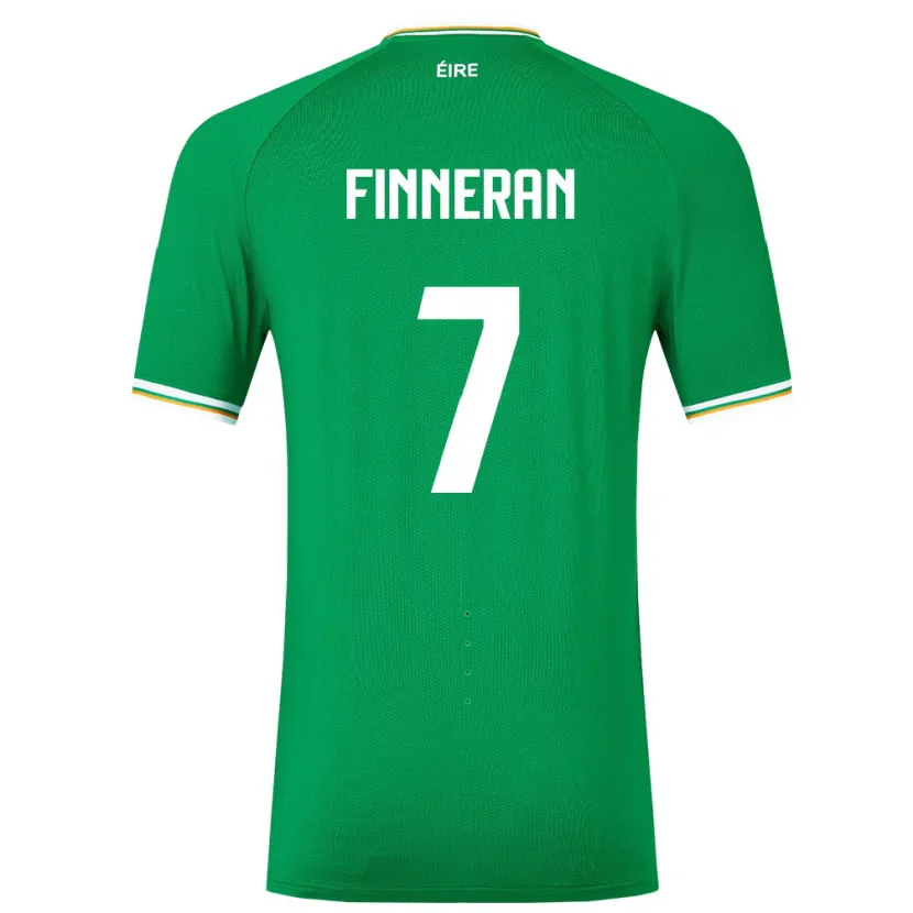 Danxen Dames Ierland Rory Finneran #7 Groente Thuisshirt Thuistenue 24-26 T-Shirt