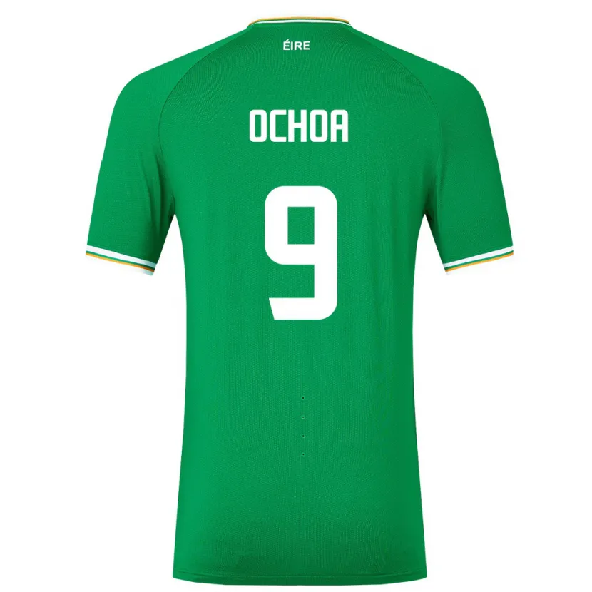 Danxen Dames Ierland Aarón Ochoa #9 Groente Thuisshirt Thuistenue 24-26 T-Shirt