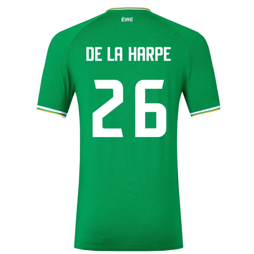 Danxen Dames Ierland Deborah-Anne De La Harpe #26 Groente Thuisshirt Thuistenue 24-26 T-Shirt
