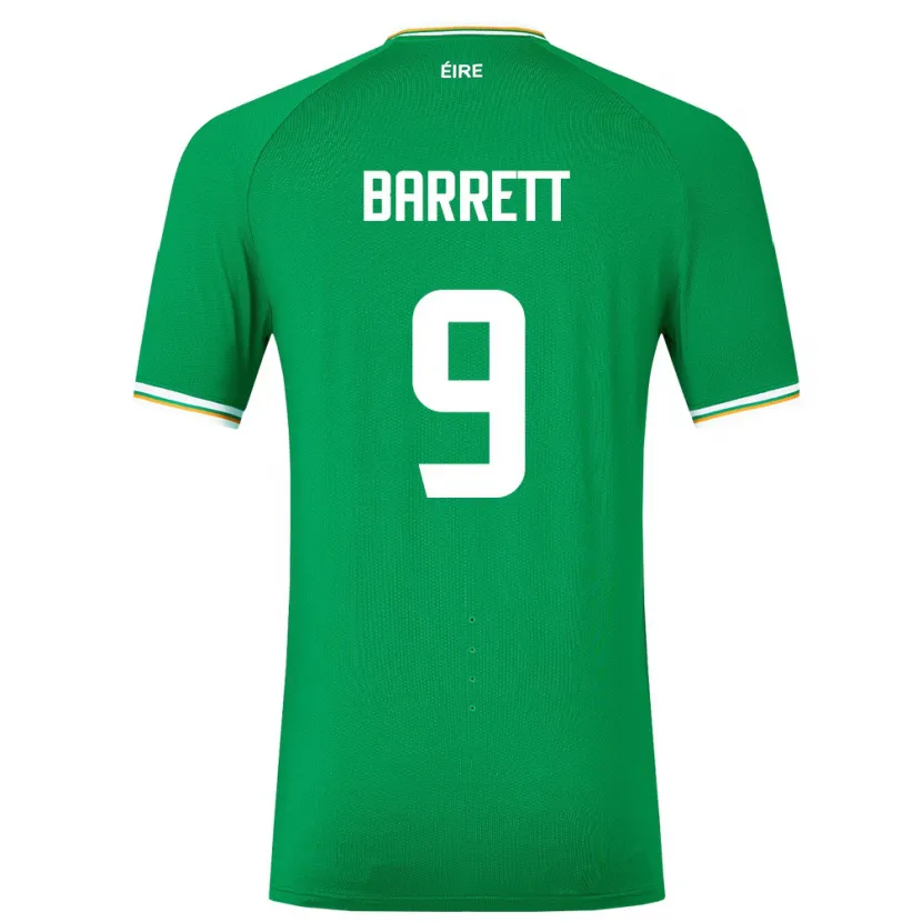 Danxen Dames Ierland Amber Barrett #9 Groente Thuisshirt Thuistenue 24-26 T-Shirt