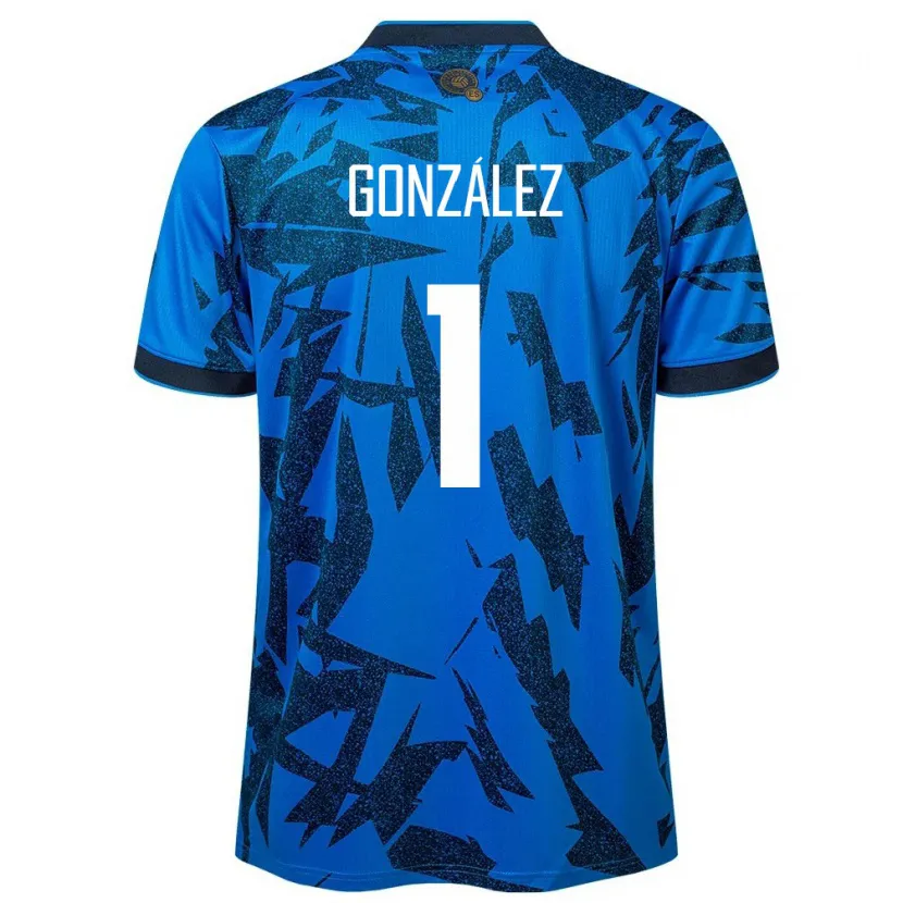 Danxen Dames El Salvador Mario González #1 Blauw Thuisshirt Thuistenue 24-26 T-Shirt