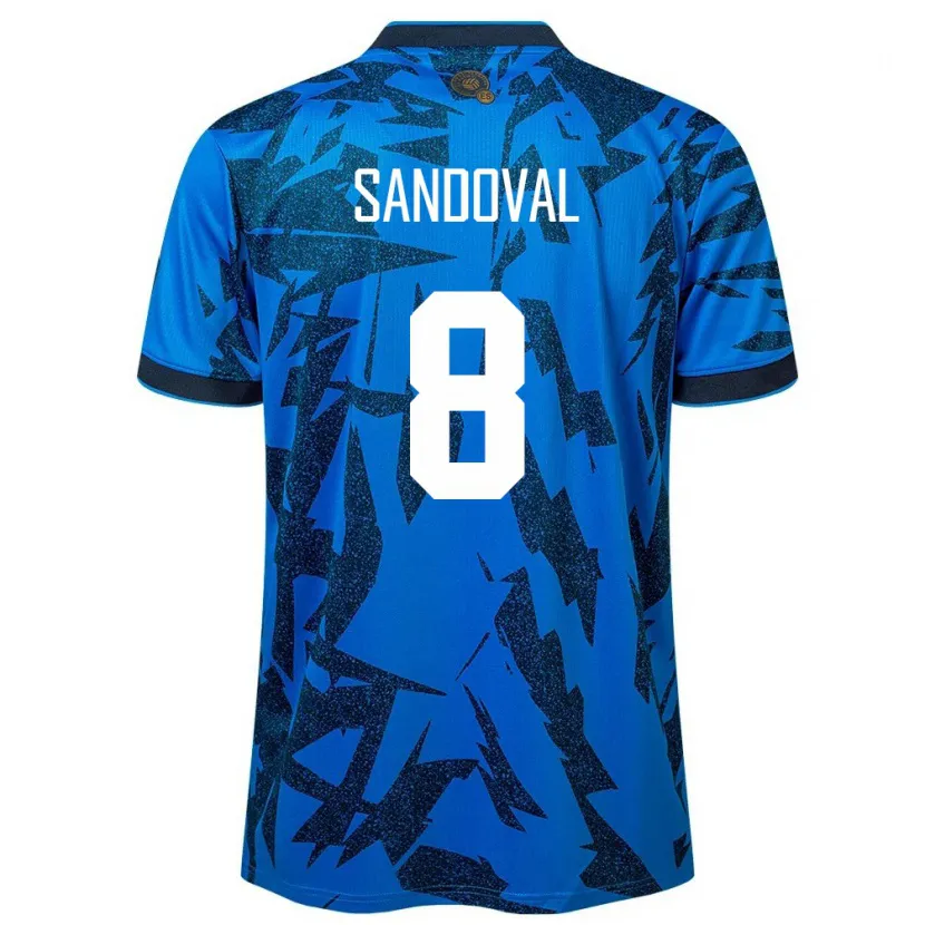 Danxen Dames El Salvador Emerson Sandoval #8 Blauw Thuisshirt Thuistenue 24-26 T-Shirt