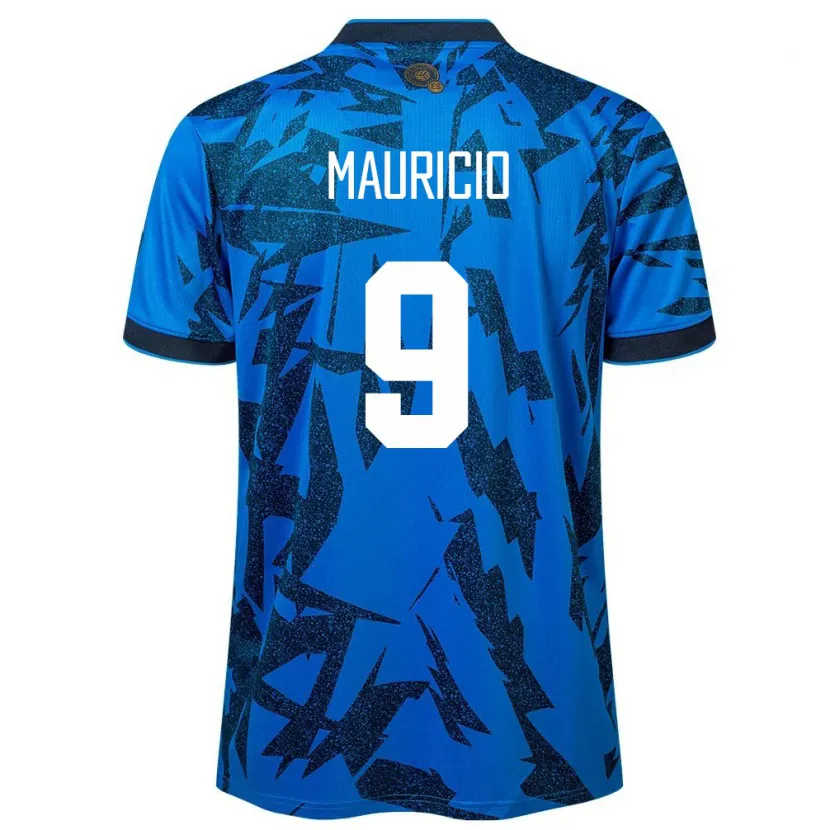 Danxen Dames El Salvador Emerson Mauricio #9 Blauw Thuisshirt Thuistenue 24-26 T-Shirt