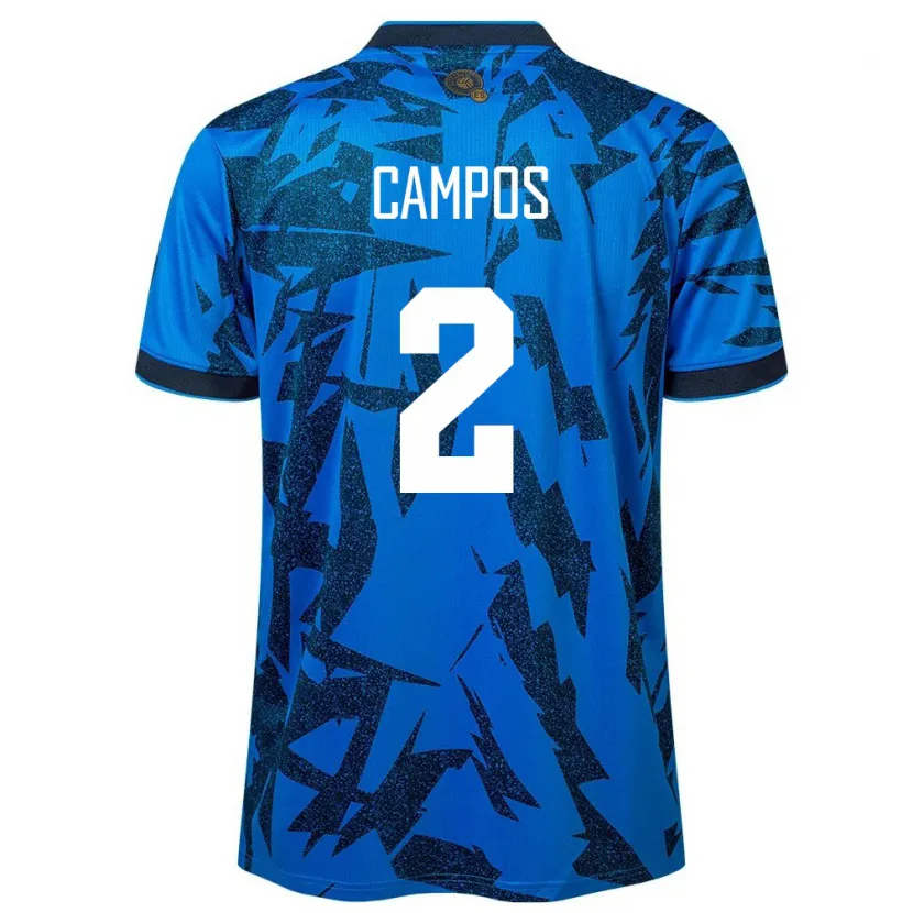 Danxen Dames El Salvador Adonis Campos #2 Blauw Thuisshirt Thuistenue 24-26 T-Shirt
