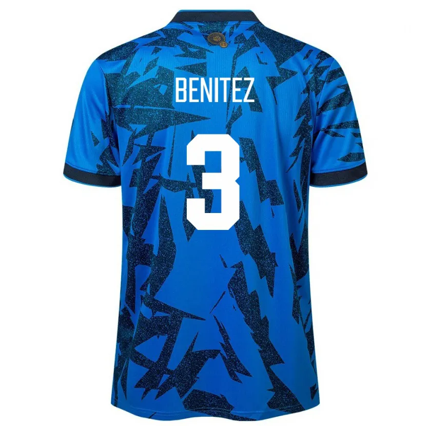 Danxen Dames El Salvador Carolina Benitez #3 Blauw Thuisshirt Thuistenue 24-26 T-Shirt