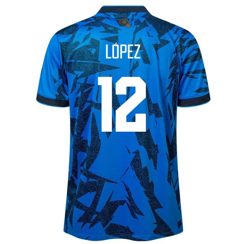 Danxen Dames El Salvador Abigaíl López #12 Blauw Thuisshirt Thuistenue 24-26 T-Shirt