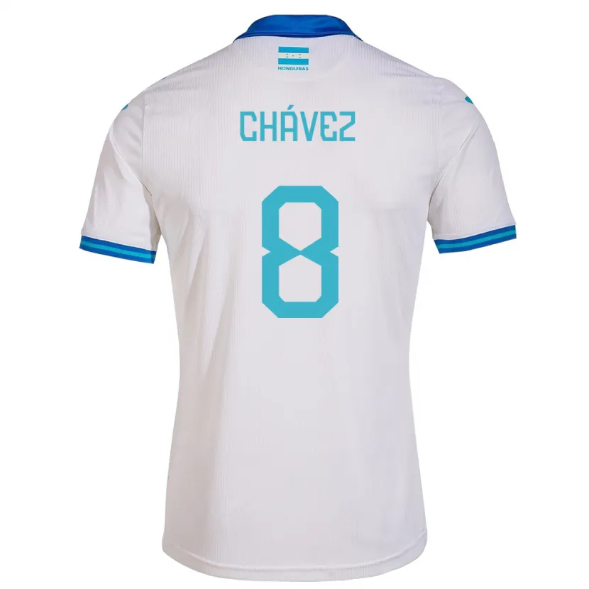 Danxen Dames Honduras Gerson Chávez #8 Wit Thuisshirt Thuistenue 24-26 T-Shirt