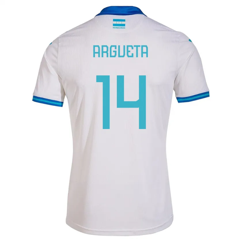Danxen Dames Honduras Carlos Argueta #14 Wit Thuisshirt Thuistenue 24-26 T-Shirt