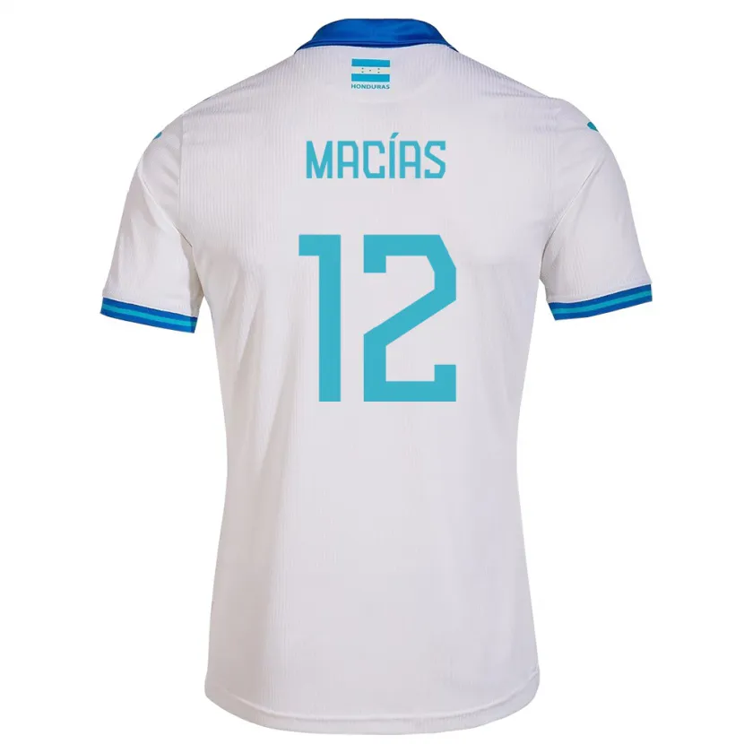 Danxen Dames Honduras Owen Macías #12 Wit Thuisshirt Thuistenue 24-26 T-Shirt
