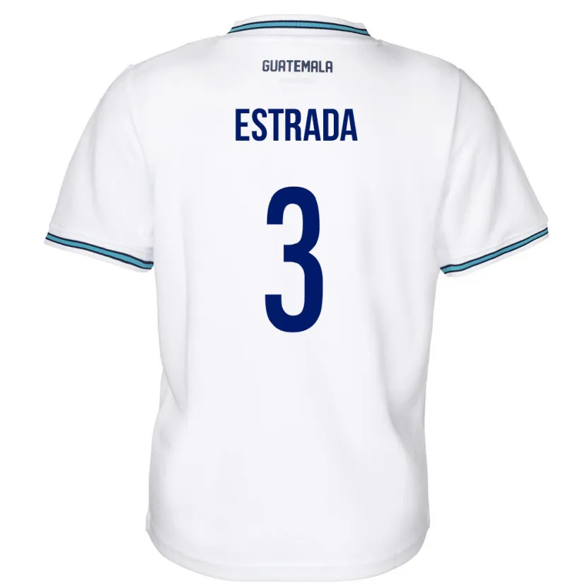 Danxen Dames Guatemala Carlos Estrada #3 Wit Thuisshirt Thuistenue 24-26 T-Shirt