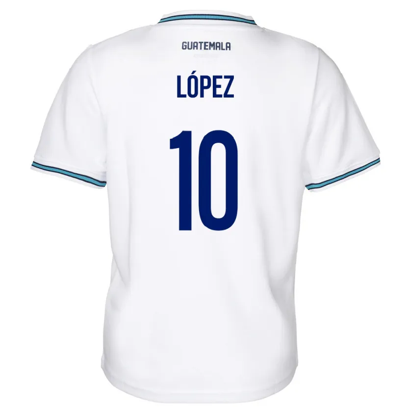 Danxen Dames Guatemala Antonio López #10 Wit Thuisshirt Thuistenue 24-26 T-Shirt