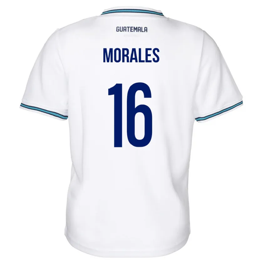 Danxen Dames Guatemala José Morales #16 Wit Thuisshirt Thuistenue 24-26 T-Shirt