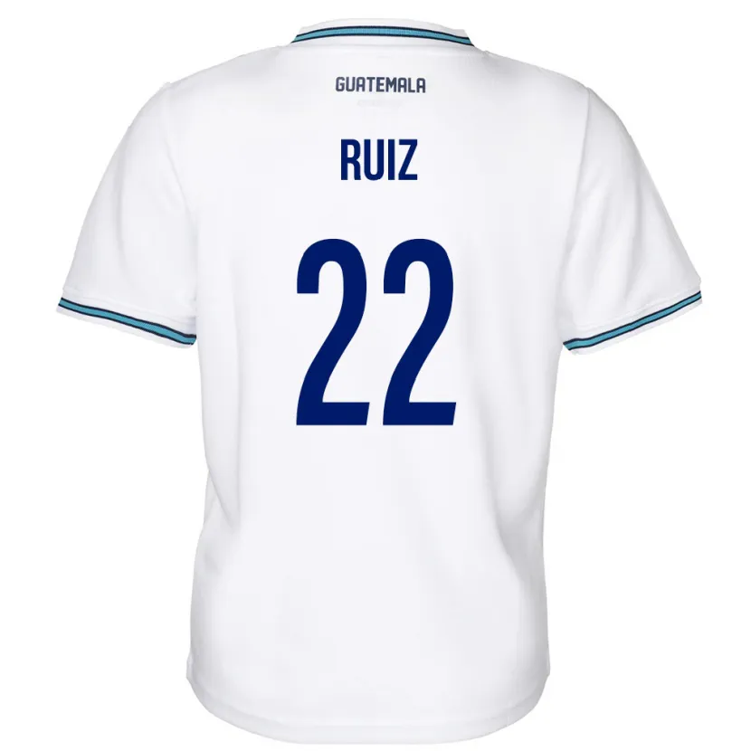 Danxen Dames Guatemala Kevin Ruiz #22 Wit Thuisshirt Thuistenue 24-26 T-Shirt