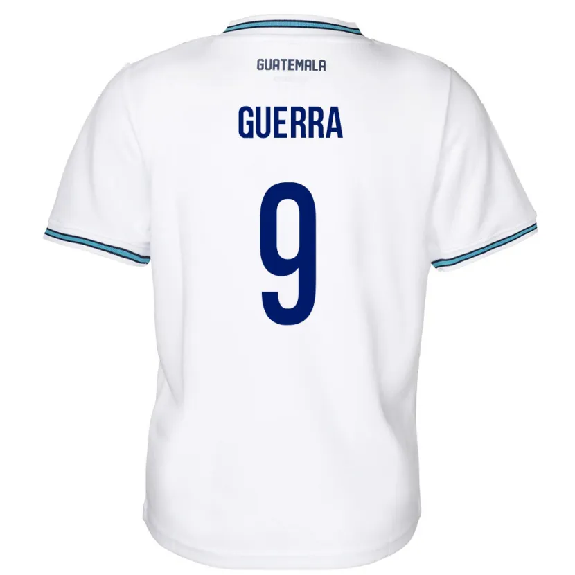 Danxen Dames Guatemala Oseas Guerra #9 Wit Thuisshirt Thuistenue 24-26 T-Shirt