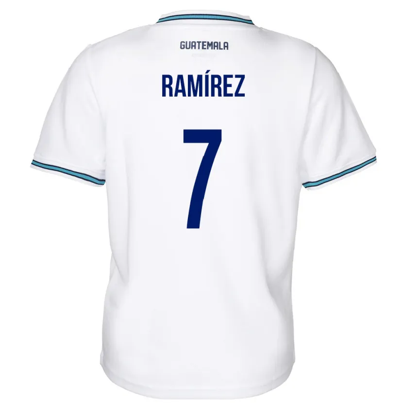 Danxen Dames Guatemala Leslie Ramírez #7 Wit Thuisshirt Thuistenue 24-26 T-Shirt